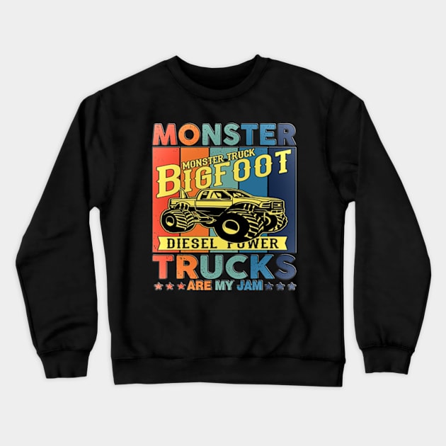 Funny Aesthetic Quotes Monster Truck Bigfoot Car for Birthday Boy, Toddlers, Youth & Adults Crewneck Sweatshirt by masterpiecesai